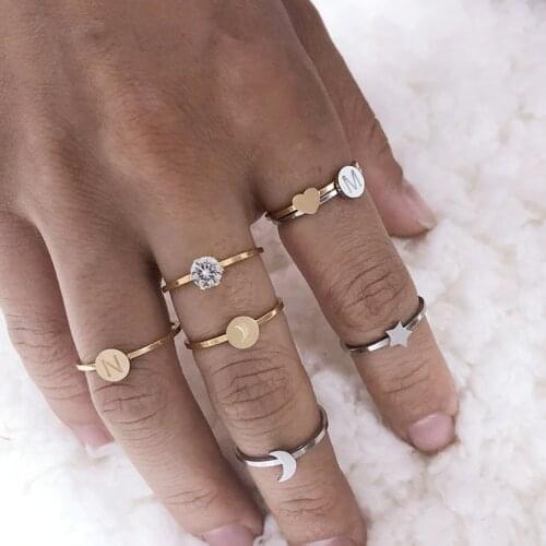 Stainless Steel Jewelry Ring Men Women Ring Fashion Ring Personality Combination Ring Colourful Ring Girl Best Friend Gift