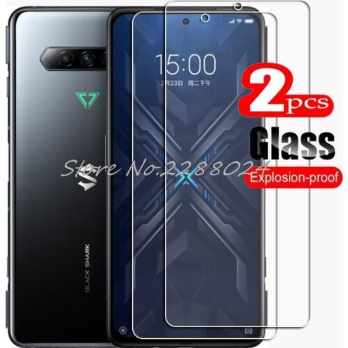 2PCS FOR Xiaomi Black Shark 4 Pro High HD Tempered Glass Protective On BlackShark 4Pro Phone Screen Protector Film