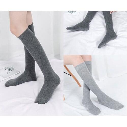 Ladies Knee High solid color Socks Women long Socks Thigh High Stocking Socks B602