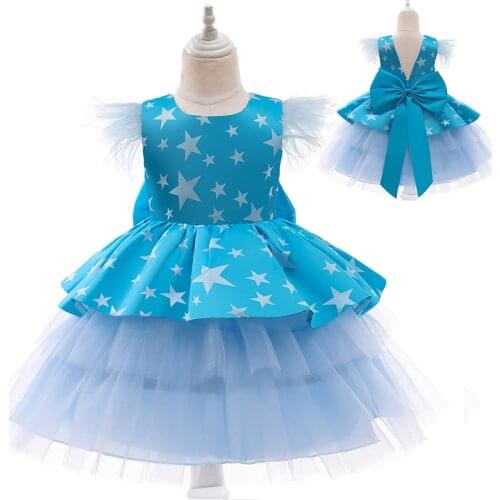 1 Year Girl Baby Birthday Dress Summer Costume Kids Baby Clothes Infant Christening Dresses For Toddler Girls Children Outfits