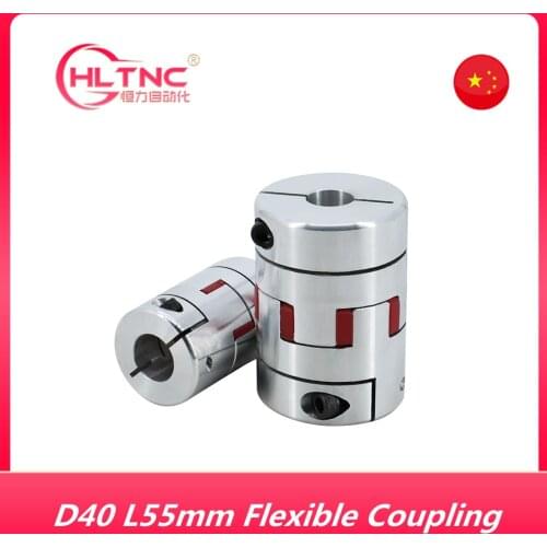 1pcs CNC Flexible Jaw Spider Plum Coupling Shaft Coupler D40 L55mm 12/14mm With a keyway 5mm at one end