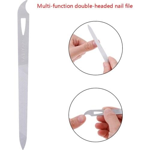 1Pc Stainless Steel Nail File Double Sides Thick Nails Pedicure Manicure Tools Metal Nail File New