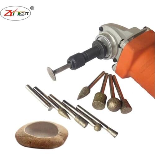 10 pcs set Cobblestone stone flowerpot fish tank processing lettering grinding tools carving details finishing knife