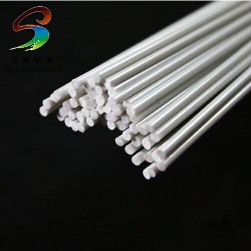 100 PCS of 5.0 mm round rods ABS plastic ABS plastic jby - 4.0-50 cm in length