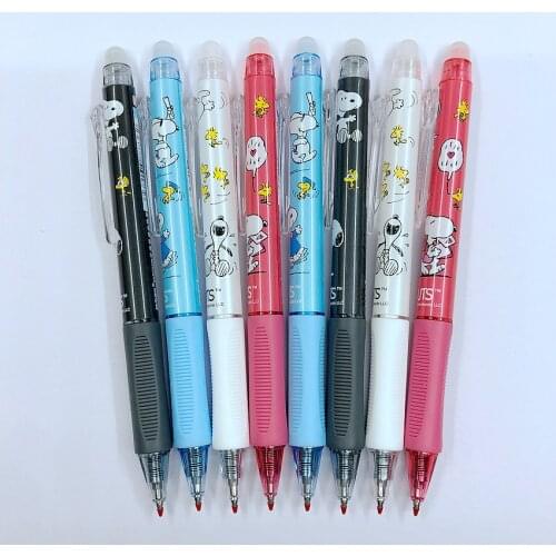 12 Pieces/Lot) Kawaii School Stationery Heat Erasable Pen 0.5mm Blue Ink Color Cartoon Gel Pens For Kids Office Supplies H3206