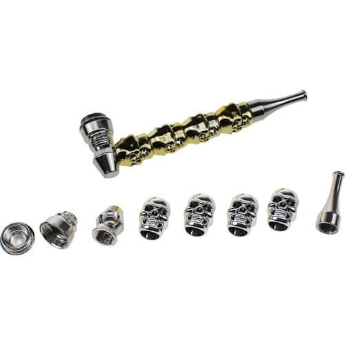 123MM Metal Skull Smoking Pipe Bowl Smoking Pipe Filter Tobacco Pipes smoking Accessories