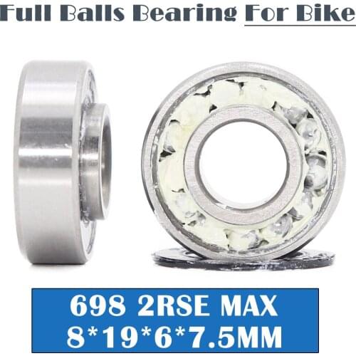 698-2RSE MAX Bearing 8*19*6*7.5mm (2 PC ) Full Balls Bicycle Pivot Repair Parts 698 2RS RS Ball Bearings 698-2RS