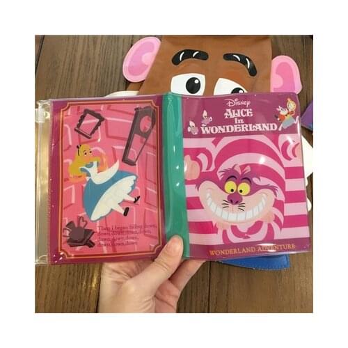 Disney Alice In Wonderland Aliens Anime Figures Cartoon Product Cosplay Accessories Storage Bag passport Travel Unisex Gift