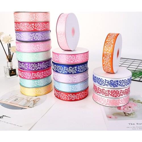 50Yards/Roll 2.5CM Grosgrain Satin Ribbons Single-sided DIY Accessories headdress Gifts Wrapping Supplies Ribbon