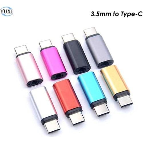 YuXi 3.5mm Jack female to Type-C male Headphone Adapter Type USB C Audio Connector for Huawei P20 Lite Mate 20 for Xiaomi 10 9