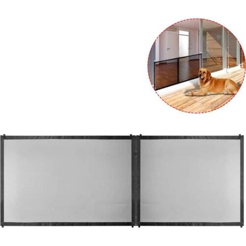 Pet Barrier Fences Portable Folding Breathable Mesh Dog Gate Pet Separation Guard Isolated Fence Dogs Baby Safety Fence Dropship