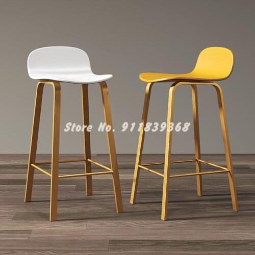Nordic Bar Chair Modern Luxury Simple Bar Desk Chair Front Desk Chair Leisure Milk Tea Shop Coffee Shop High Chair