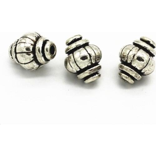 20PCS Jewelry Making 13*16mm 9*10mm Vintage Alloy Tibetan Silver Color Spacer Beads Nepal Hole Beads DIY Jewelry Accessories