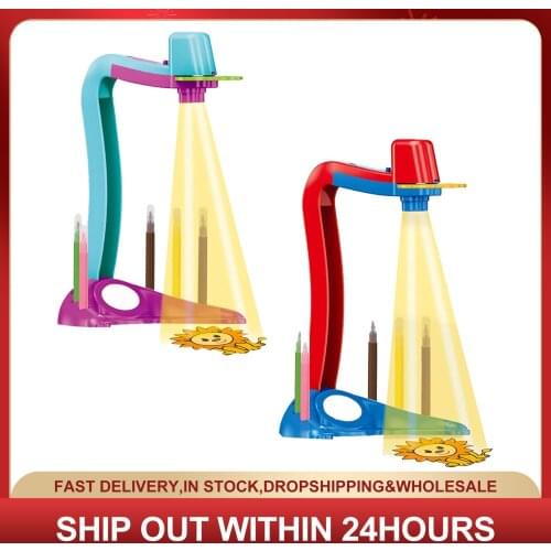 Child Smart Projector Desk Light Fun Educational Projector Drawing Toy Learning Painting Machine Educational Toys Drawing Light