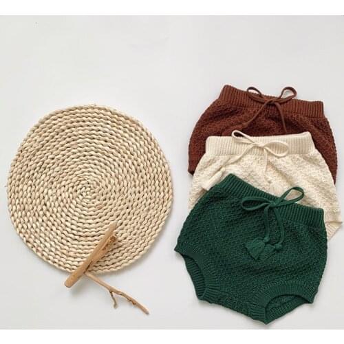 EnkeliBB Toddler Girl Boys Spring Summer Knitted Bloomer European and American Style Fashion Baby Bloomers Kid Bottoms Korea