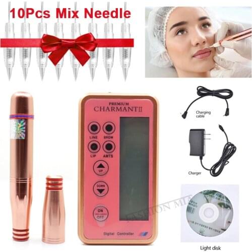Digital Charmer Princesses Tattoo Machine Premium Charmant Digital Permanent Makeup Pmu Tattoo Gun Kit For Eyebrows,Lips, Mts