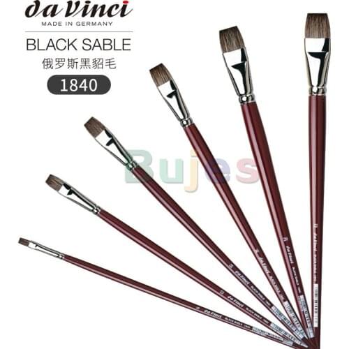 Da Vinci Series 1840 Oil Paint Brush, Bright Russian Black Sable, Size 10,12,14,16,30, slightly stiffer and more rugged