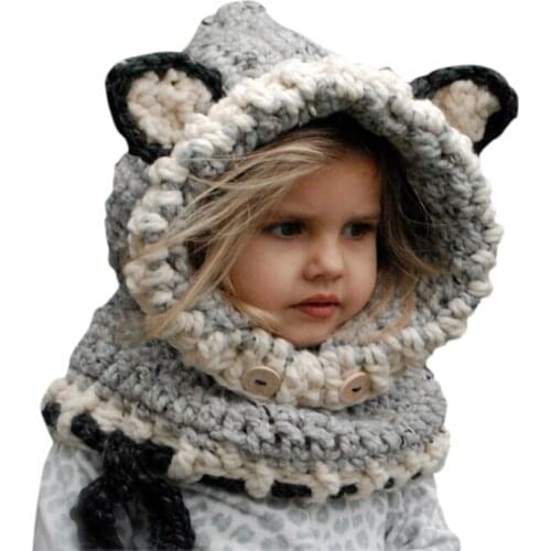 2021 Fashion Toddler Girl Boy Baby Hat Scarf Set Soft Baby Caps Baby Hat Infant Autumn Winter Spring Girls Cap Photography Props