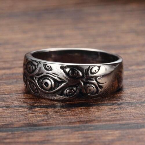 Retro Motorcycle Party Goth Punk Demon Eye Ring For Men And Women For 2021 Hipster Jewelry