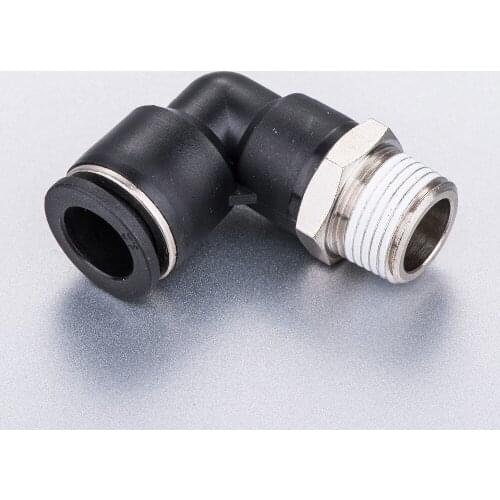 Tube 1/4-1/4 NPT thread Black color elbow shape brake fitting for air hose