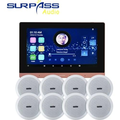 Smart Home Bluetooth WiFi Wall Amplifier Audio 2 Zone HiFi PA System Ceiling Speaker Background Music Stereo Google Play YouTube
