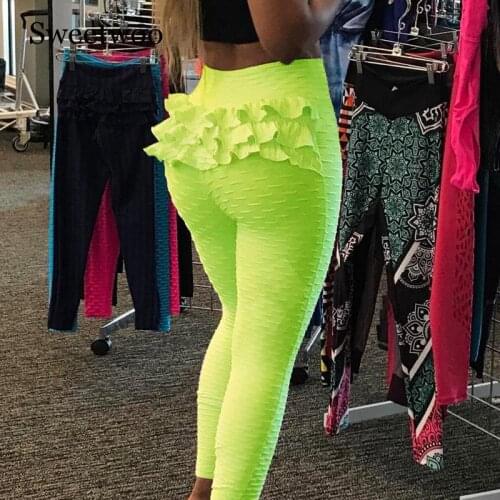 New High Elastic Fitness Sport Leggings Tights Slim Running Sportswear Sports Pants Women Yoga Pants Quick Drying Training Trous