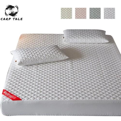 New Cotton Quilted Bed Mattress Pad TPU Waterproof Mattress Cover Soft Mattress Topper Washable Mattress Protector Matelas