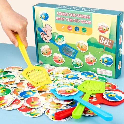 Word Learning Montessori Toys Kids Swatting Flies Games Educational Toys For Children Attention Training Teaching Aids Baby Toy