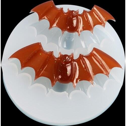 Bat Pendant Necklace Earrings Beads Casting Crystal Molds Epoxy Silicone Resin Liquid Cake Mold DIY Jewelry Making Craft Tool