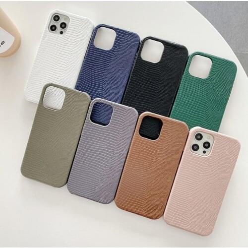 Luxury brand lizard Dermatoglyph Hard leather phone case for iphone 7 8 Plus X XS XR MAX 11 Pro SE 2 12 MiNi 10 Back Cover Coque
