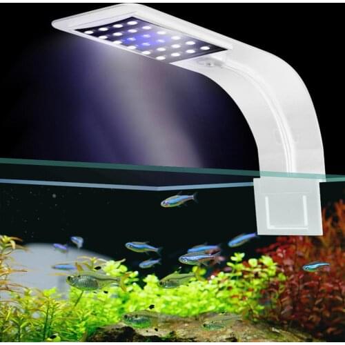 Super Slim 10W LED Waterproof Aquarium Light for Fish Tank Aquatic Plants Grow Lighting Clip-On Lamp