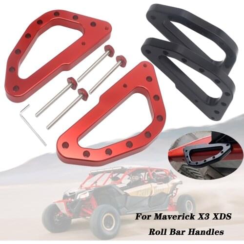 Roll Bar Grab Handles For Can-Am Maverick X3 XDS XRS XMR XRC Turbo RR X3 2017-2021 2020 2019 2018 Heavy Duty Billet Aluminum