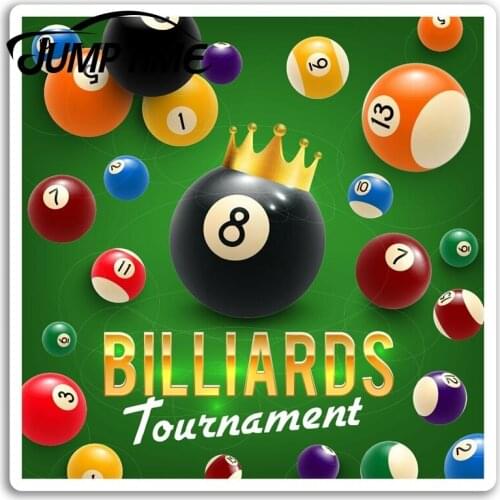 Jump Time for Billiards Vinyl Stickers 8 Ball Pub Bar Men Sticker Laptop Auto Bumper Motor Decal Waterproof Car Accessories