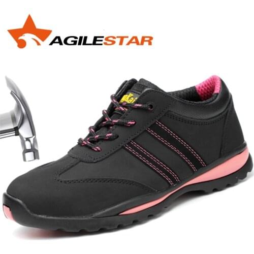 Safety Shoe Woman Work Shoes Boots Steel Toe Indestructibe Quality Waterproof Nubuck Leather European Standard Anti-Smashing