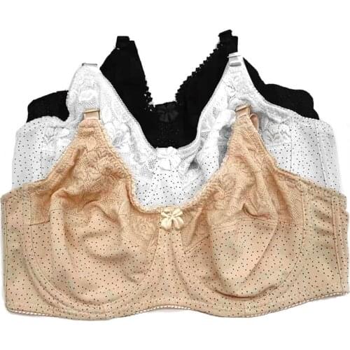 Sexy Women Lingerie Bras for Push Up Lace Floral Bralette No-Padded Bh Top Underwire Cotton Underwear Plus Size 75C-105F Bts C22