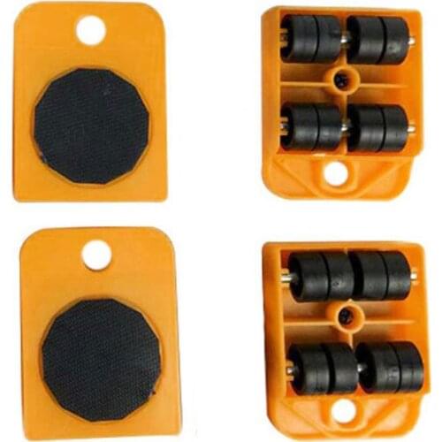 1/4pcs Furniture Mover Transport Lifter Heavy Stuffs 4 Wheeled Roller Hand Tools
