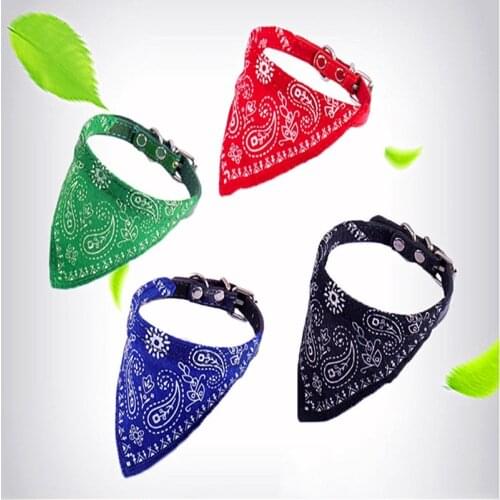 1Pcs Outdoors Pet Collar Adjustable Puppy Anti Saliva Triangle Neckerchief Multipurpose Tow Accessory For Cats & Small Dogs Neck