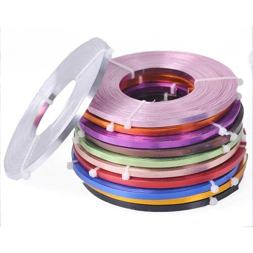 10meters/roll 5x1mm 12Colors Flat Aluminum Soft Metal Wire for Jewelry Making DIY Crafts Cord