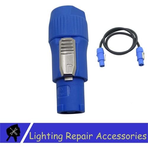 3 PIN Blue Connector Great Quality Power Plug For LED Stage Light Moving Head Light Audio Cable Power Cable