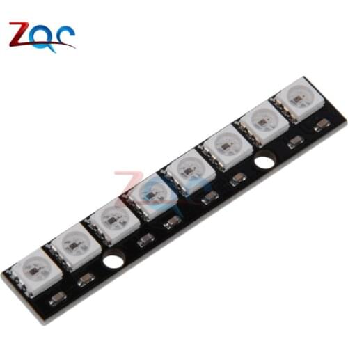 8 Channel WS2812 5050 RGB 8 LEDs Light Built-In Full Color-Driven Development Board Strip Driver Board for Arduino
