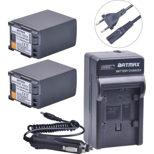2Pcs BP-828 BP 828 Batteries + Charger Kits for Canon VIXIA GX10, XF400, XF405, HFG20, HFG30, HFG40, HFM30, HFM31, HFM32, HFM300