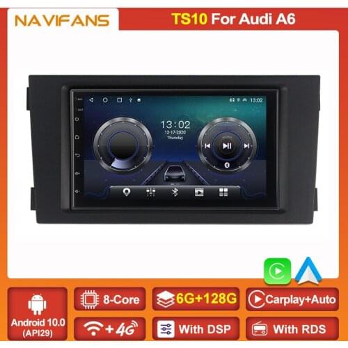 DSP Android 10 Car Radio Multimedia Video Player For Audi A6 S6 RS6 1997 2001-2004 GPS Navi Auto Stereo Audio 2DIN Carplay 4G BT