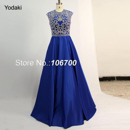 Ballgown High Neck Cap Sleeves Open Back Evening Dresses Crystal Beaded Pleat Ruched with Side Pockets Long Taffeta Prom Gowns