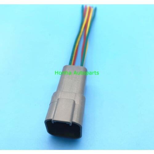 Free Shipping 2/5/10/20/50pcs Deutsch DT 6 Pin Waterproof Electrical Wire Connector Plug DT04-6P For Car wire harness