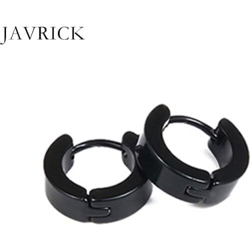 Black Matt Stripe Stainless Steel Hoop Earrings Titanium Steel for Men Women Unisex Personality Ear Decoration Birthday Gift