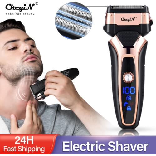 SURKER RSCX-9008 Electric Shaver Rechargeable 3D Floating Blade Beard Trimmer Men Washable Razor Professional Shaving Machine 5
