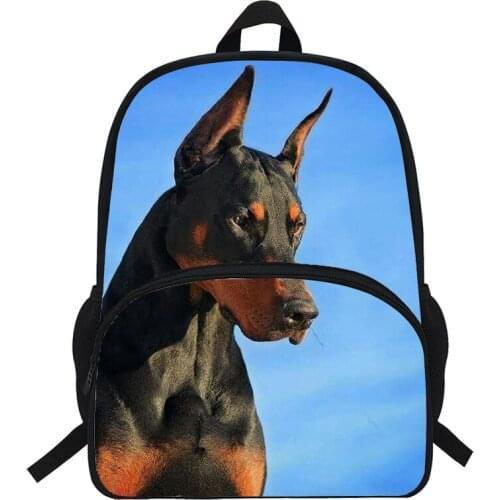 Children School Bags cute Doberman Backpack Kids cartoon School Bags for teenage girls boy Schoolbag Mochila Infantil