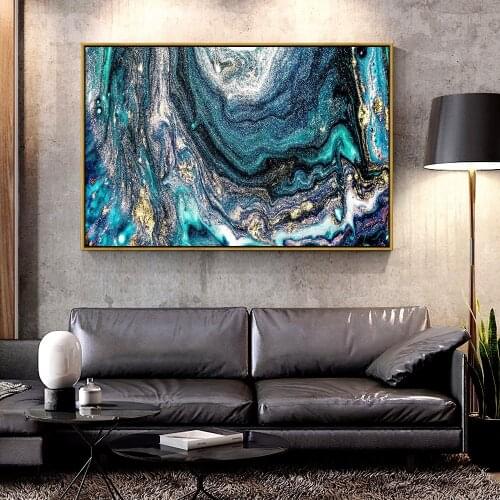 Home Decor Canvas Prints Gold Luxurious Paintings On The Wall Modern Abstract Picture Frameless Wall Art Prints