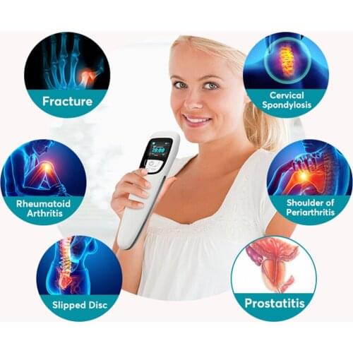 LLLT Cold Laser Medical Therapeutic Machine 650nm&808nm Red Light Therapy Pain Relief Wound Healing Laser Therapeutic Device