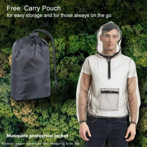Pragmatic Mosquito Suit Double Zipper Design Breathable Bug Jacket Super Cool Soft Mesh Insect Protective Jacket for Gardening